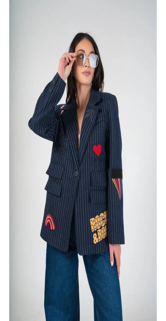 Veste 20 % laine - Bleu marine