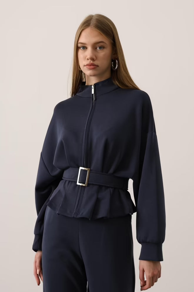 Ensemble avec ceinture bleu nuit