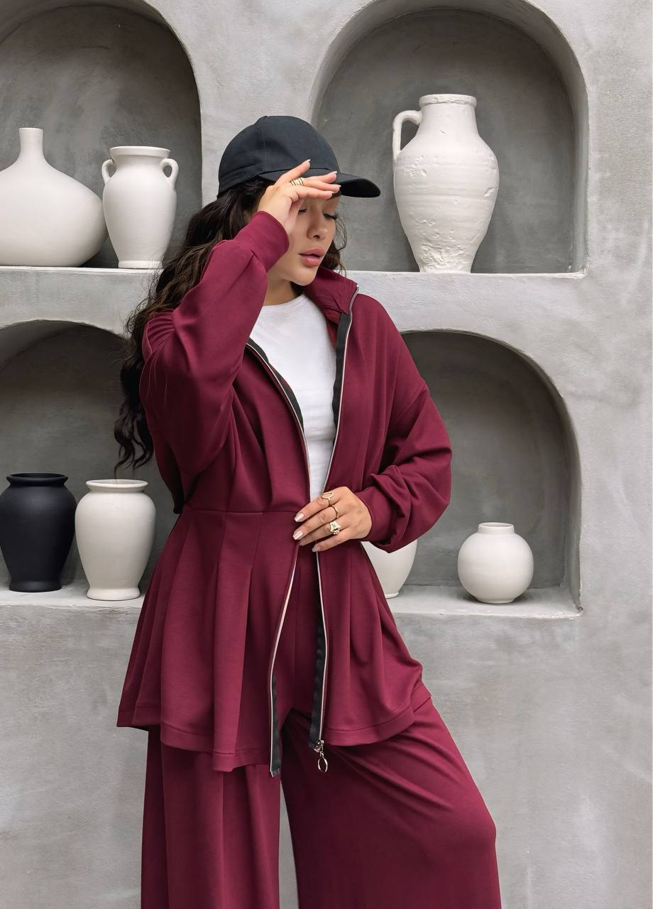 Ensemble veste longue avec ceinture