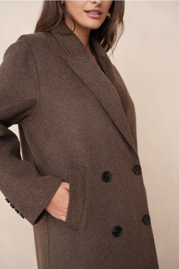 Manteau -Elégance absolu - Brun foncé