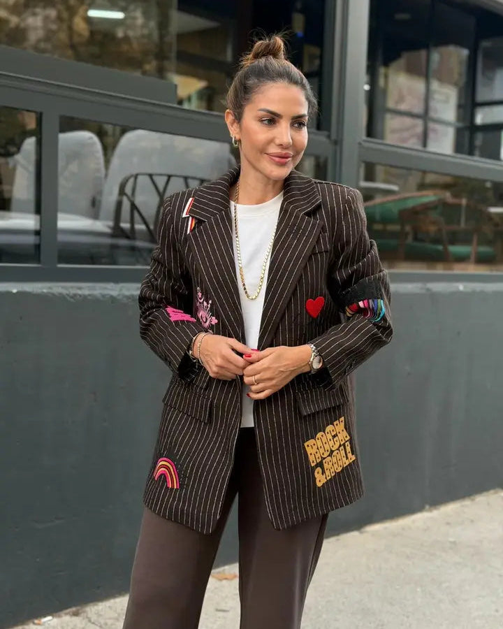 Veste 20 % laine -Chocolat