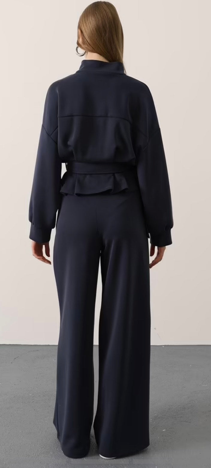 Ensemble  avec ceinture bleu nuit