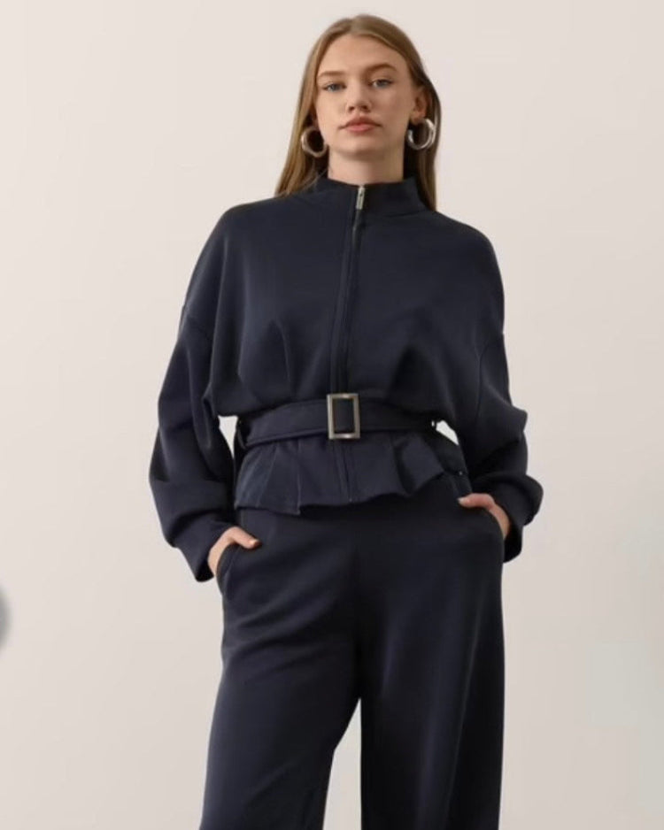 Ensemble  avec ceinture bleu nuit
