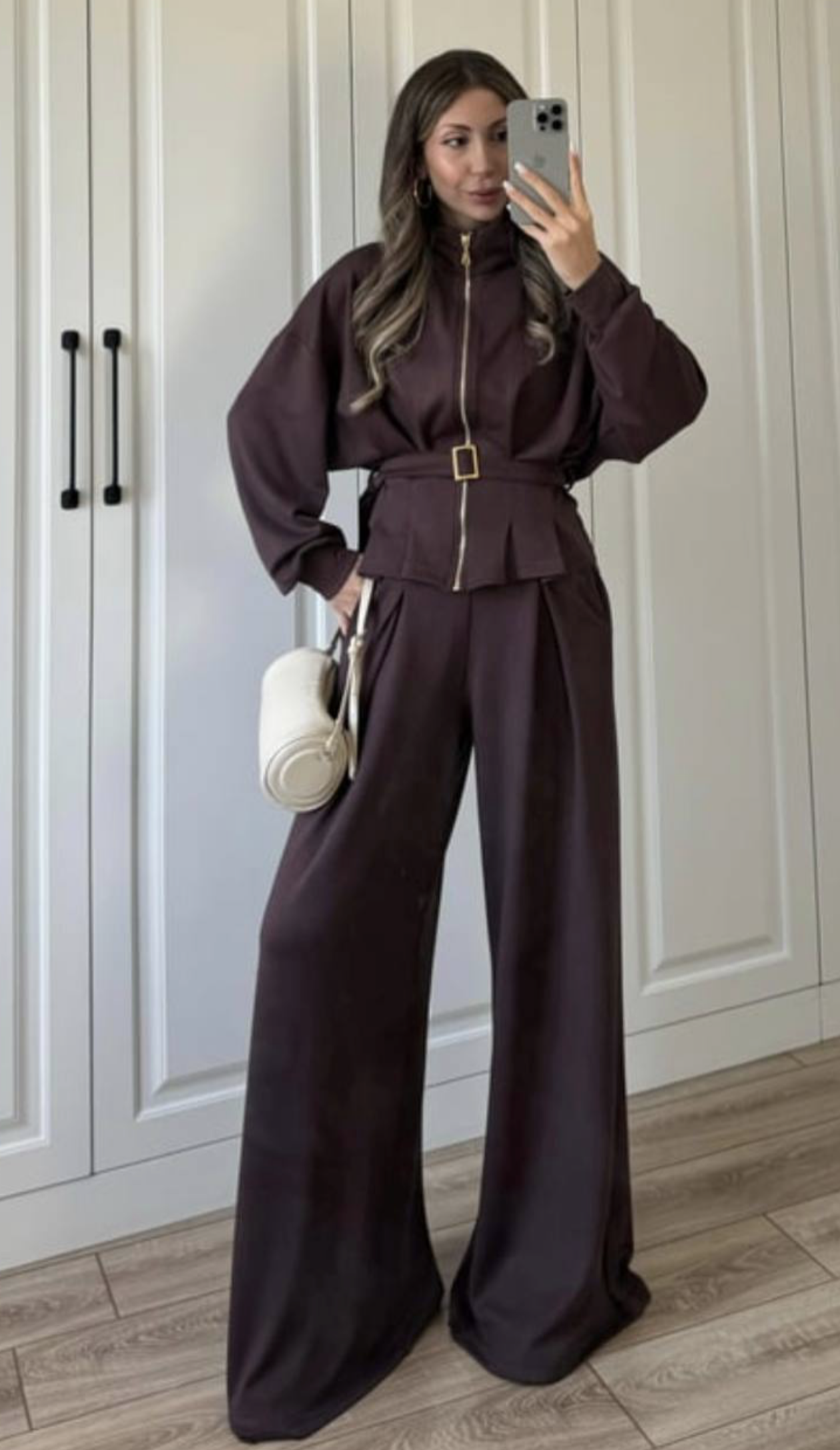 Ensemble  avec ceinture Bordeaux