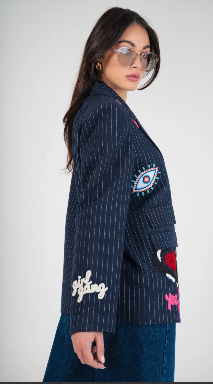 Veste 20 % laine - Bleu marine