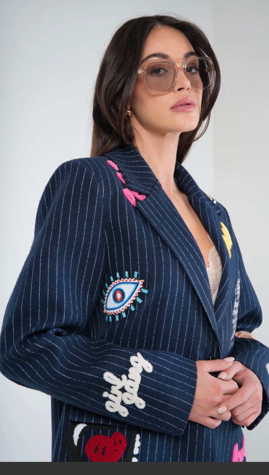 Veste 20 % laine - Bleu marine