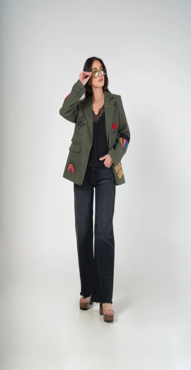 Veste 20 % laine -Kaki